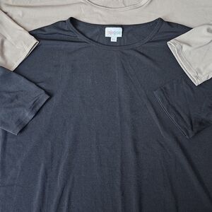 LuLaRoe Irma Shirts in Black with Tan #MA-B63